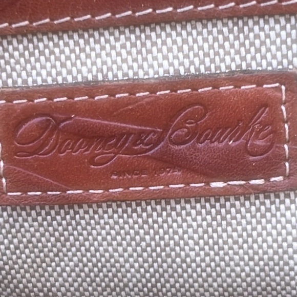 Dooney & Bourke Cognac Texture Leather Large Double Handle Tote Bag - Picture 6 of 10